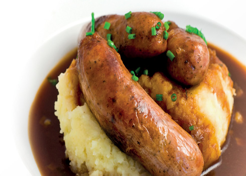 Sausage, mash and gravy